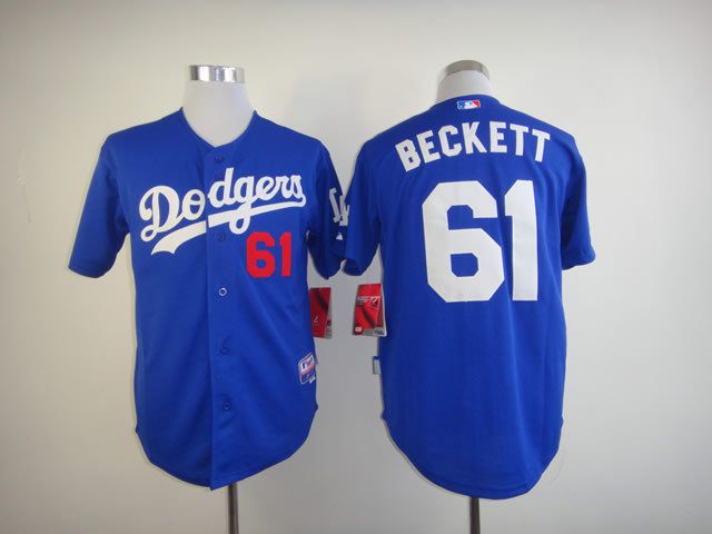 Men Los Angeles Dodgers 61 Beckett Blue MLB Jerseys